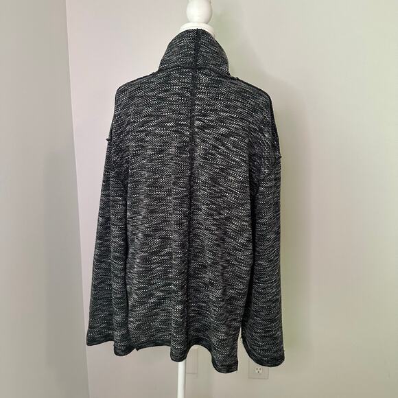 We the Free (Free People) black & gray knit turtleneck long sleeve top size M - Picture 4 of 11